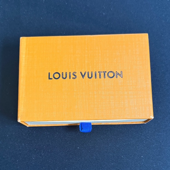 Louis Vuitton Accessories - Louis Vuitton Vibrant Orange Box with Blue Tab
